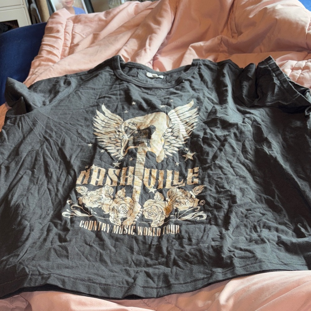 Maurices Nashville Graphic Tee Size 3X Crop Oversized Women’s Plus Size
